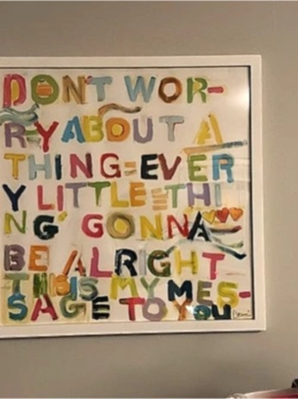 Framed Print of Kerri Rosenthal ‘My Message to You’ contemporary typography art